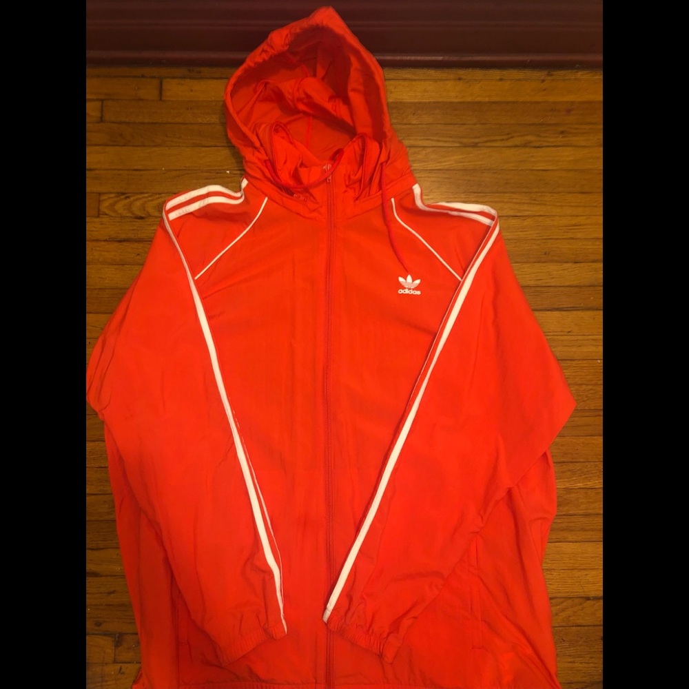 Adidas windbreaker with Hoodie
